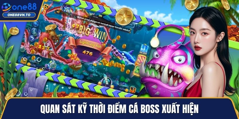 Quan sát kỹ thời điểm cá boss xuất hiện